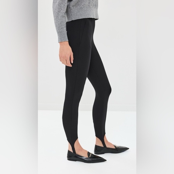 & Other Stories Ponte Knit Stirrup High-Waisted Pant Legging | Black | M - Picture 7 of 16